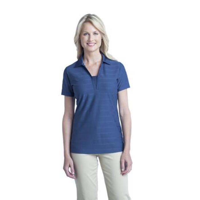 Ladies Horizontal Texture Polo Thumbnail