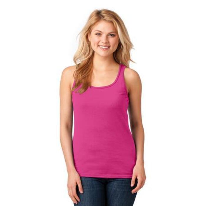 Ladies 100% Ring Spun Cotton Tank Top Thumbnail