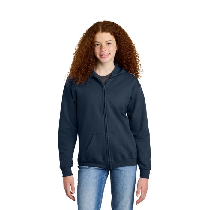Youth Heavy Blend ™ Full Zip Hooded Sweatshirt Thumbnail
