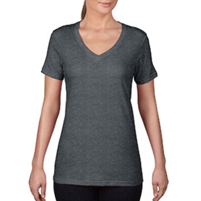 Ladies' Ringspun Featherweight V-Neck T-Shirt Thumbnail