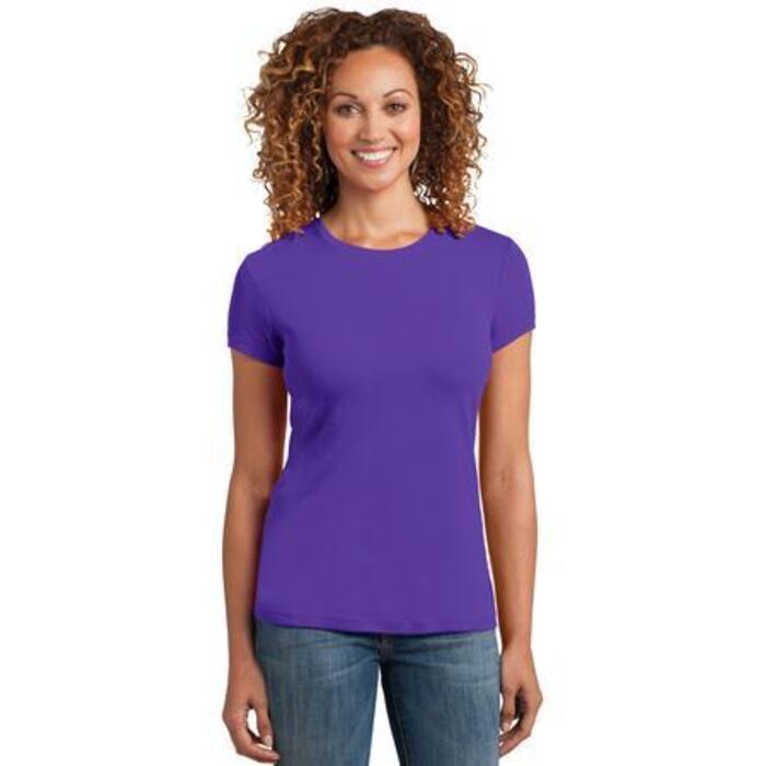 ™ Ladies Mini Rib Crew Tee Thumbnail