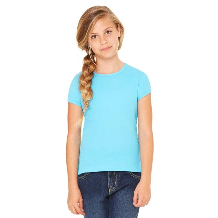 Girls' Baby Rib Short Sleeve Crewneck T-Shirt Thumbnail
