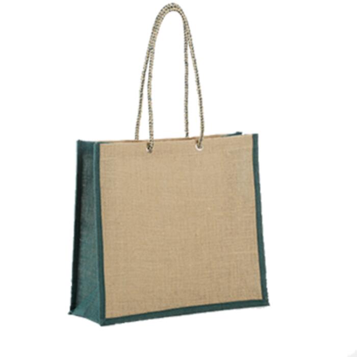 All natural Fashion jute tote 15x13x6 Thumbnail