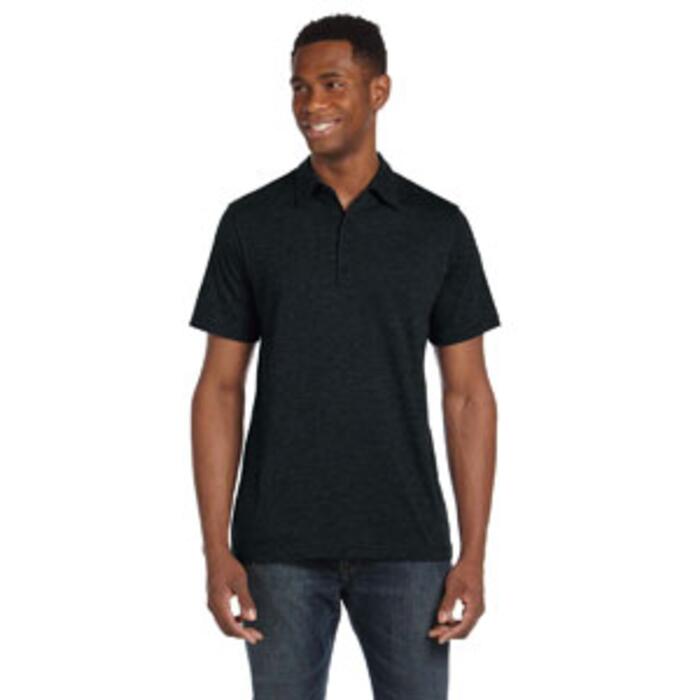Men's Jersey Short-Sleeve Five-Button Polo Thumbnail