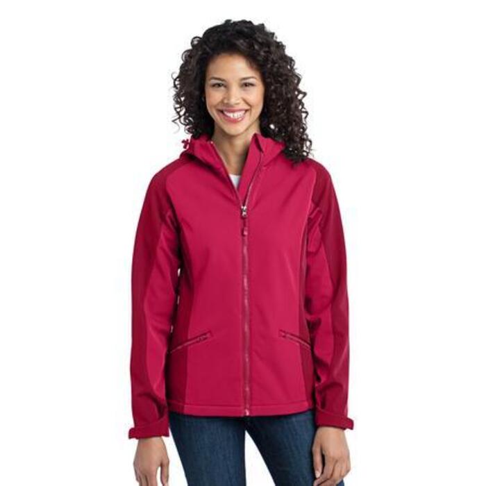 Ladies Gradient Hooded Soft Shell Jacket Thumbnail
