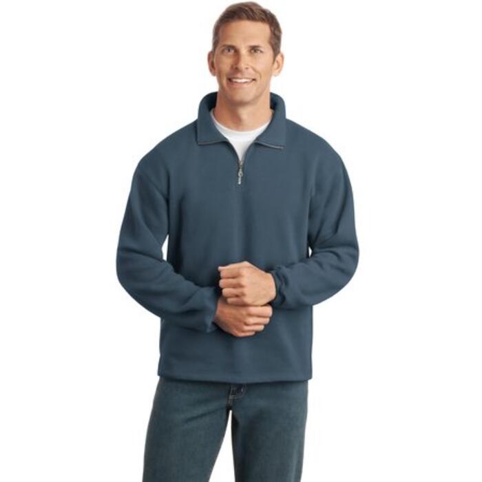 Sueded Finish 1/4 Zip Sweatshirt Thumbnail