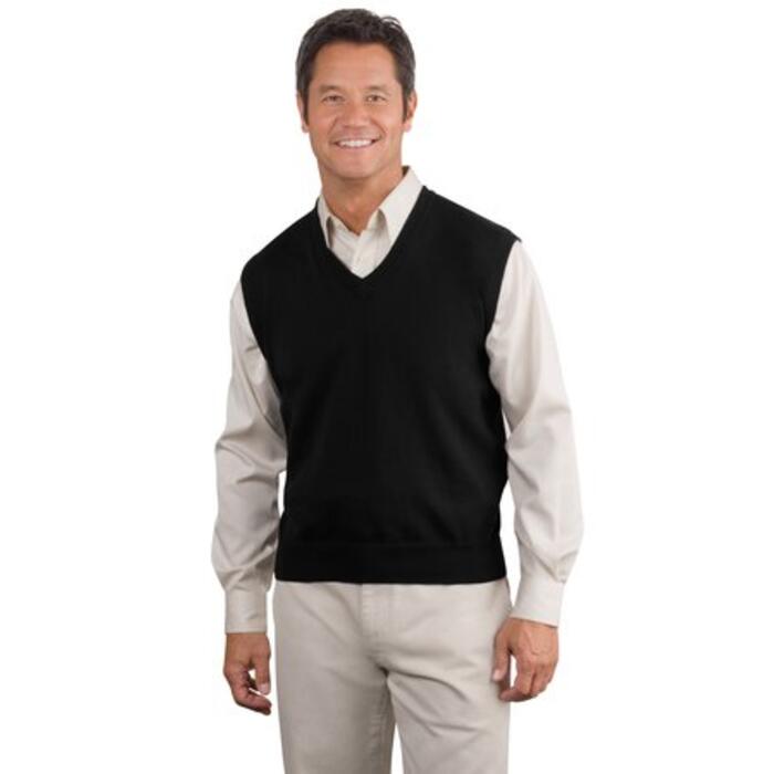 Fine Gauge V Neck Sweater Vest Thumbnail