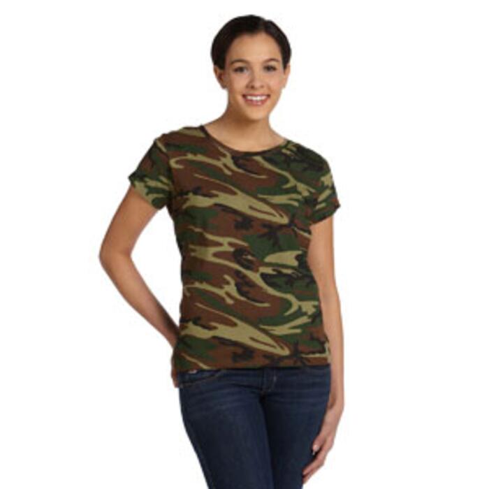 Ladies' Fine Jersey Camouflage T-Shirt Thumbnail