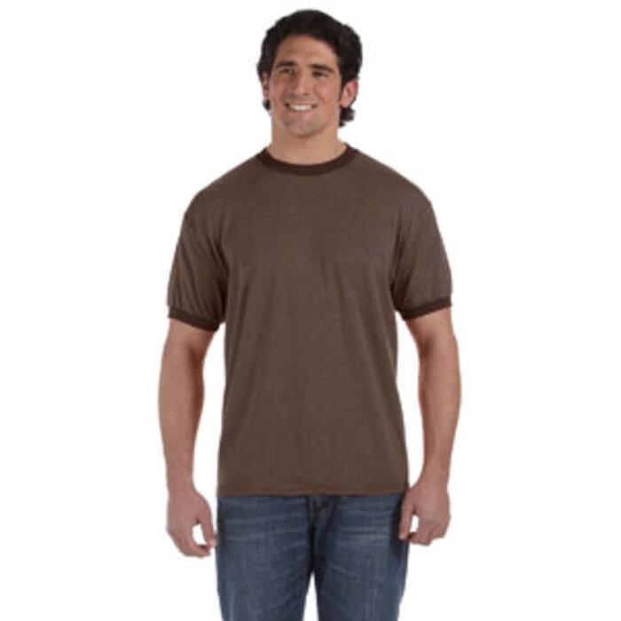 6 oz. Direct-Dyed Heather Ringer T-Shirt Thumbnail