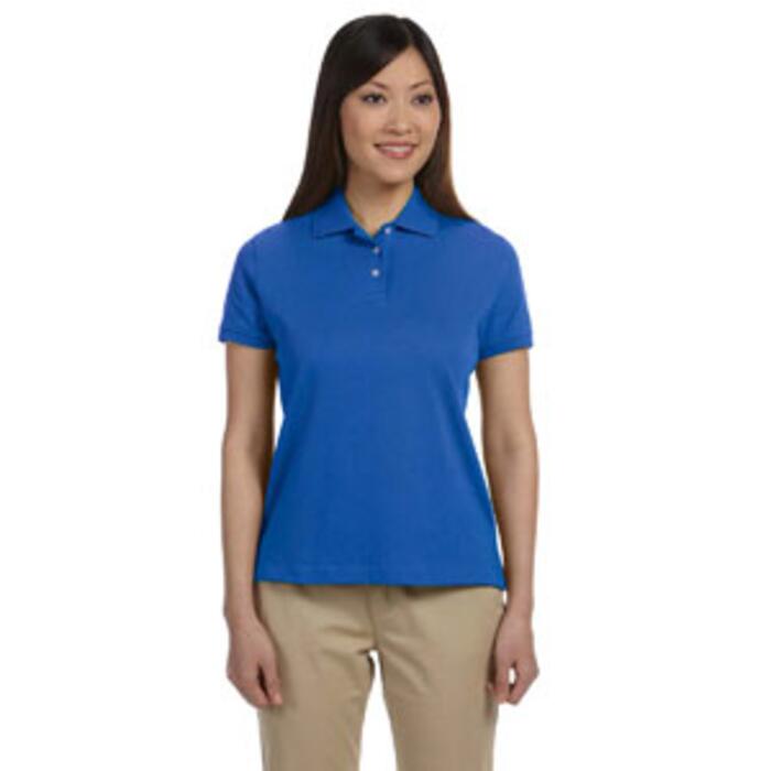 Ladies’  Solid Perfect Pima Interlock Polo Thumbnail