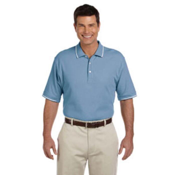 Men’s  Pima Piqué Short-Sleeve Tipped Polo Thumbnail