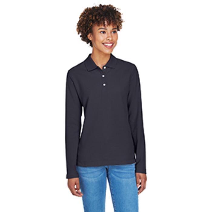 Ladies’  Pima Piqué Long-Sleeve Polo Thumbnail