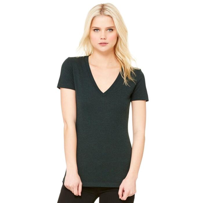 Ladies' Triblend Deep V-Neck T-Shirt Thumbnail