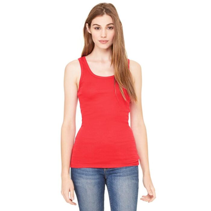 Ladies' Sheer Mini Rib Tank Top Thumbnail
