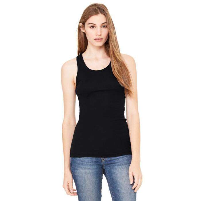 Ladies' Sheer Mini Rib Racerback Tank Thumbnail