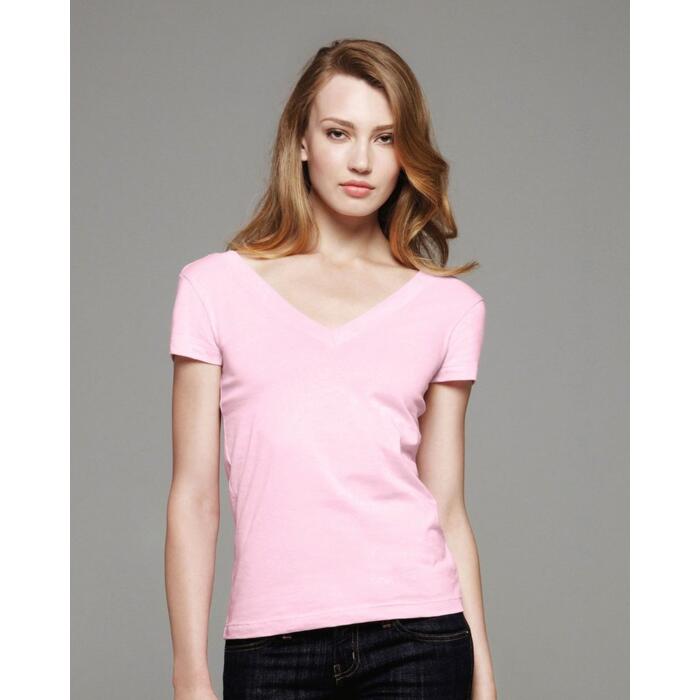 Ladies' Double-V Sheer Jersey T-Shirt Thumbnail