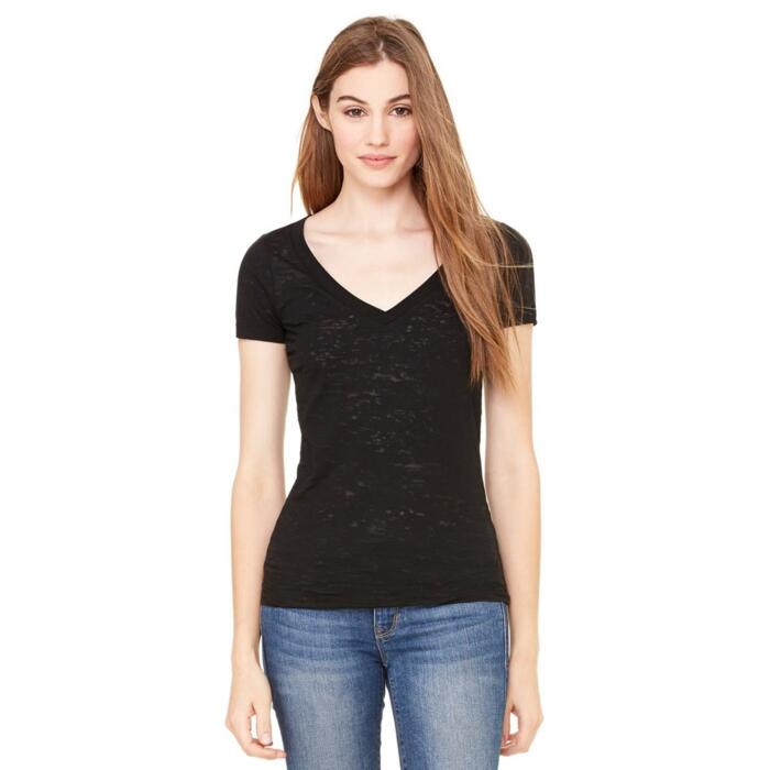 Ladies' Burnout V-Neck T-Shirt Thumbnail