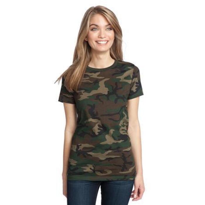 ™ Ladies Perfect Weight Camo Crew Tee Thumbnail