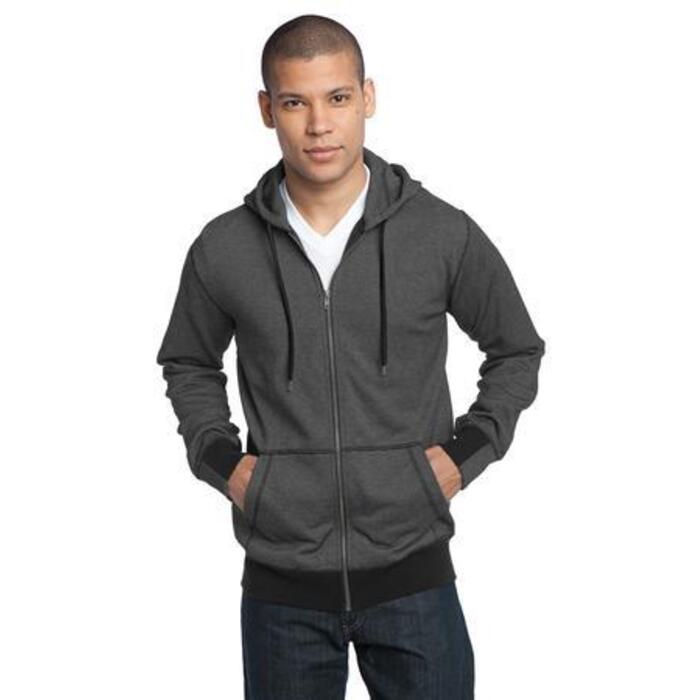 ™ Mens Mini Stripe Full Zip Hoodie Thumbnail