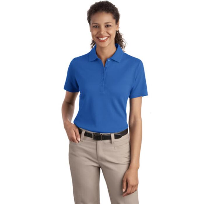 Ladies Textured Polo with Wicking Thumbnail