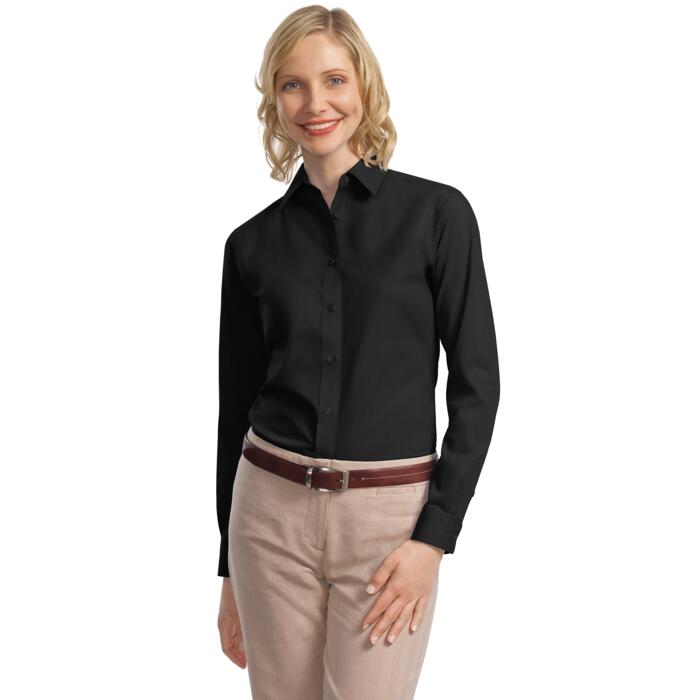 Ladies Long Sleeve Value Poplin Shirt Thumbnail