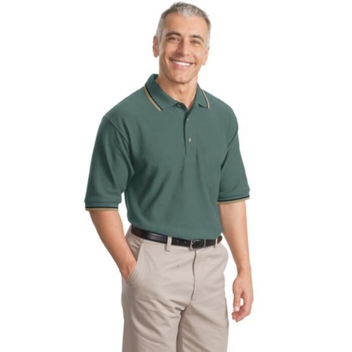 Cool Mesh™ Polo with Tipping Stripe Trim Thumbnail