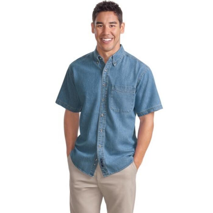 Short Sleeve Denim Shirt Thumbnail