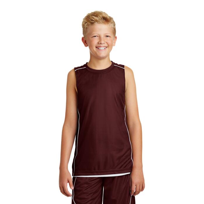 Youth PosiCharge Mesh™ Reversible Sleeveless Tee Thumbnail