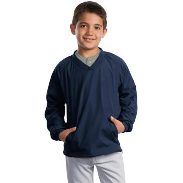 Youth V Neck Raglan Wind Shirt Thumbnail