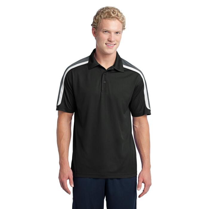 Tricolor Shoulder Micropique Sport Wick® Polo Thumbnail