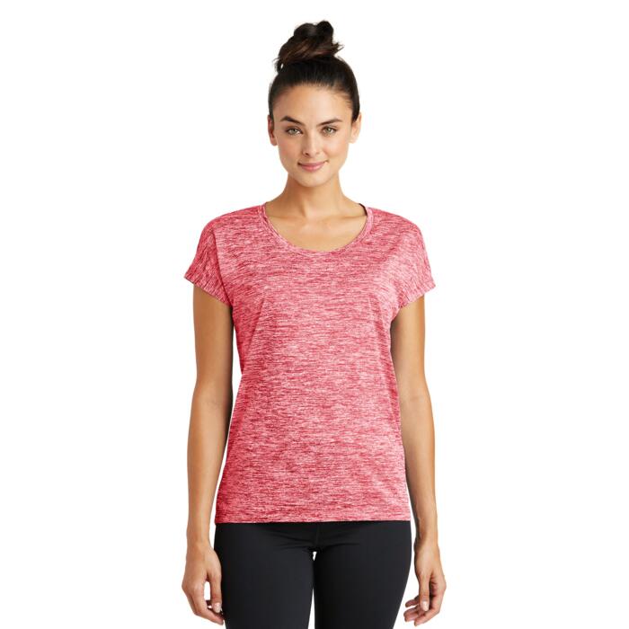Ladies PosiCharge ® Electric Heather Sporty Tee Thumbnail