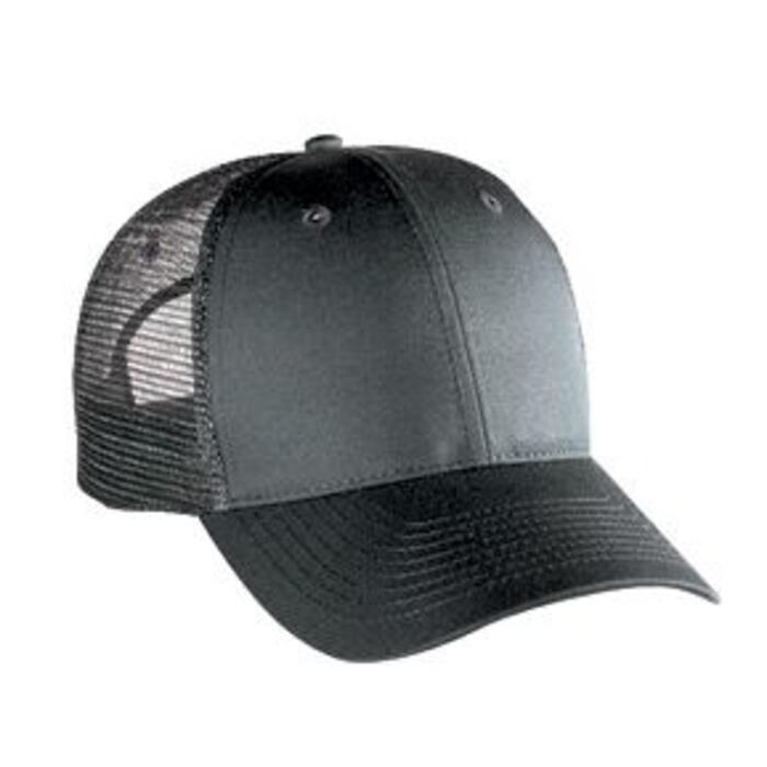 COTTON BLEND TWILL SIX PANEL LOW PROFILE MESH BACK TRUCKER HAT Thumbnail