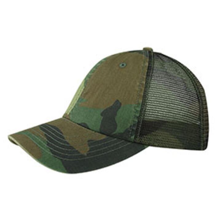 Enzyme Washed Camouflage Mesh Cap Thumbnail