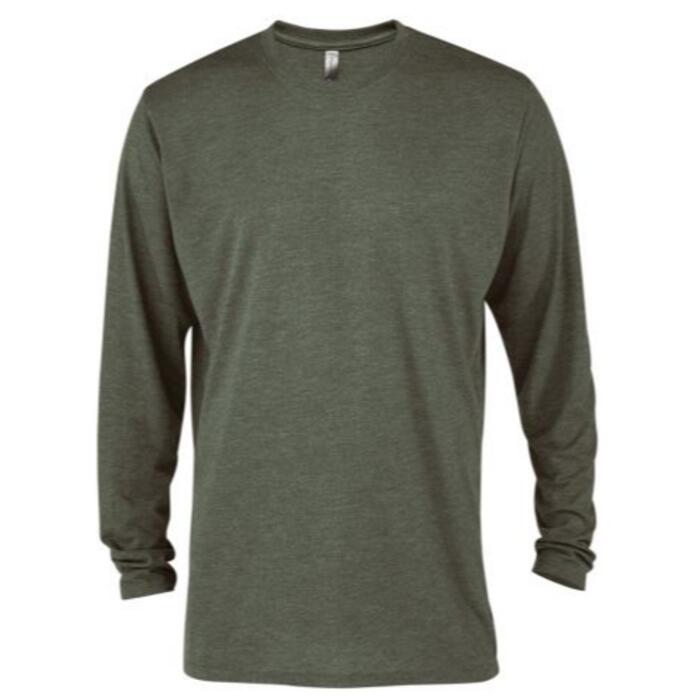 Mens Tri-Blend Long Sleeve Sleeve Crew Neck Tee Thumbnail