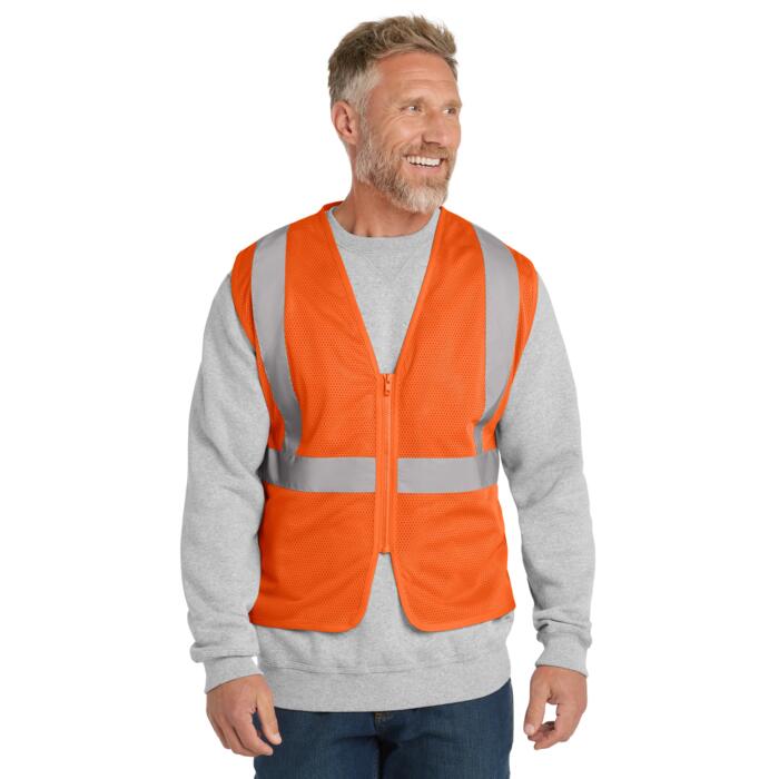 ® Ansi 107 Class 2 Economy Mesh Zippered Vest Thumbnail